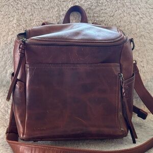 Azaria Luxe La Mère Petite genuine leather diaper bag